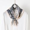 Satin Crinkle Print Square Scarf Women 70Cm Korean Pleated Decorative Bandana Spring Fall Multi-Functional Small Hair Neck Wrap