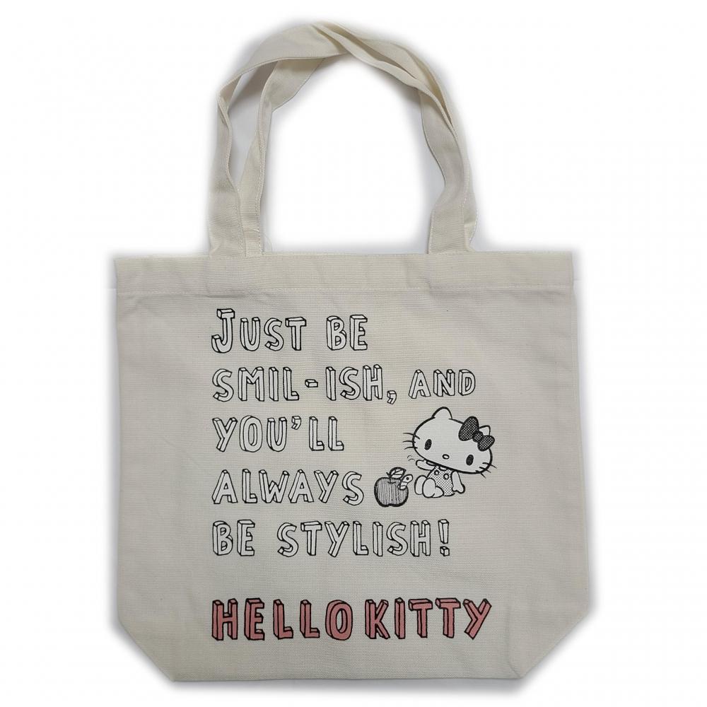 Сумка-тоут Sanrio из хлопкового полотна с ластовицей, большой вместимости, с рисунком сзади и спереди, с милым персонажем Hello Kitty B