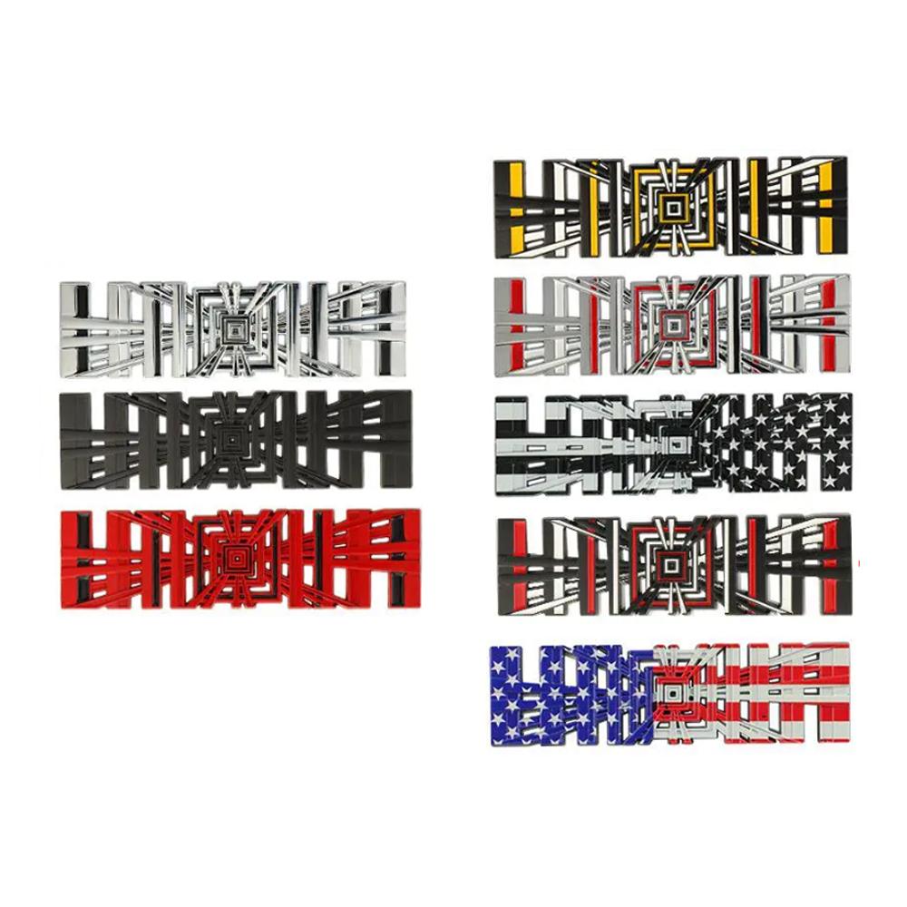 BFNWZ1 FOR Metal Alloy Plaid Logo Rear Trunk Fender Badge Emblem Sticker Decals For Tesla Model Y S 3 X Roadster 2022 Car Accessories
