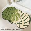 TPR Anti-Slip Plush Leaf Rug Soft Plush Water Absorbent Mat Foot Mat Bedside Rug  Bedside Area