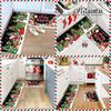 2PC Christmas Crystal Pile Home Decorative Carpet Kitchen Entryway Bathroom Non-Slip Machine Washable Carpet