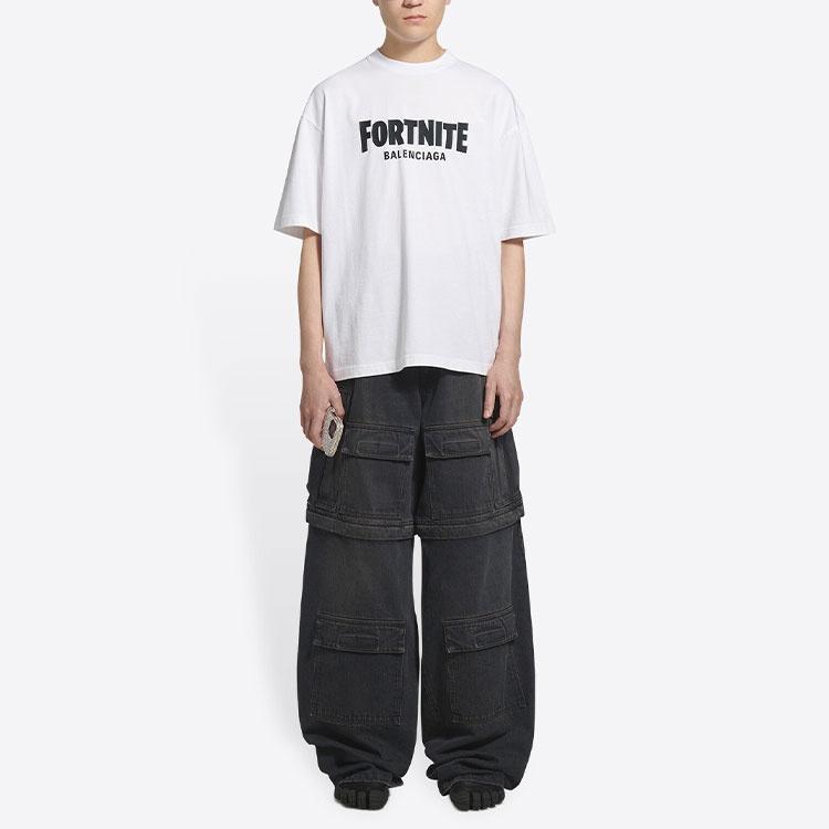 Balenciaga x FORTNITE T-Shirt Medium Fit 'White' Men's 612966TLVO39040