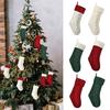1 Pc Christmas Hanging Sock Knitted Candy Gift Storage Stocking for Festive