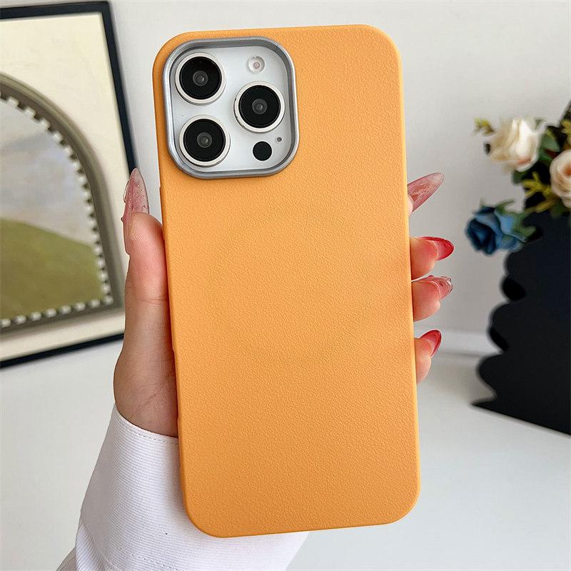 TPU Soft Matte Magnetic Housing iPhone 16 Pro Max 15 Plus 14 Pro 13 12 11 Solid Color Leather Texture Shock Proof Case