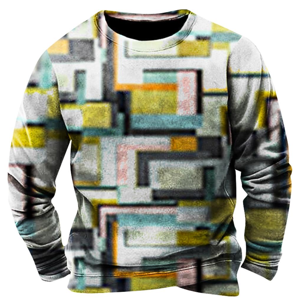 Men'S Printed Sweatshirt Outdoor Ethnic Printed Loose Long Sleeved