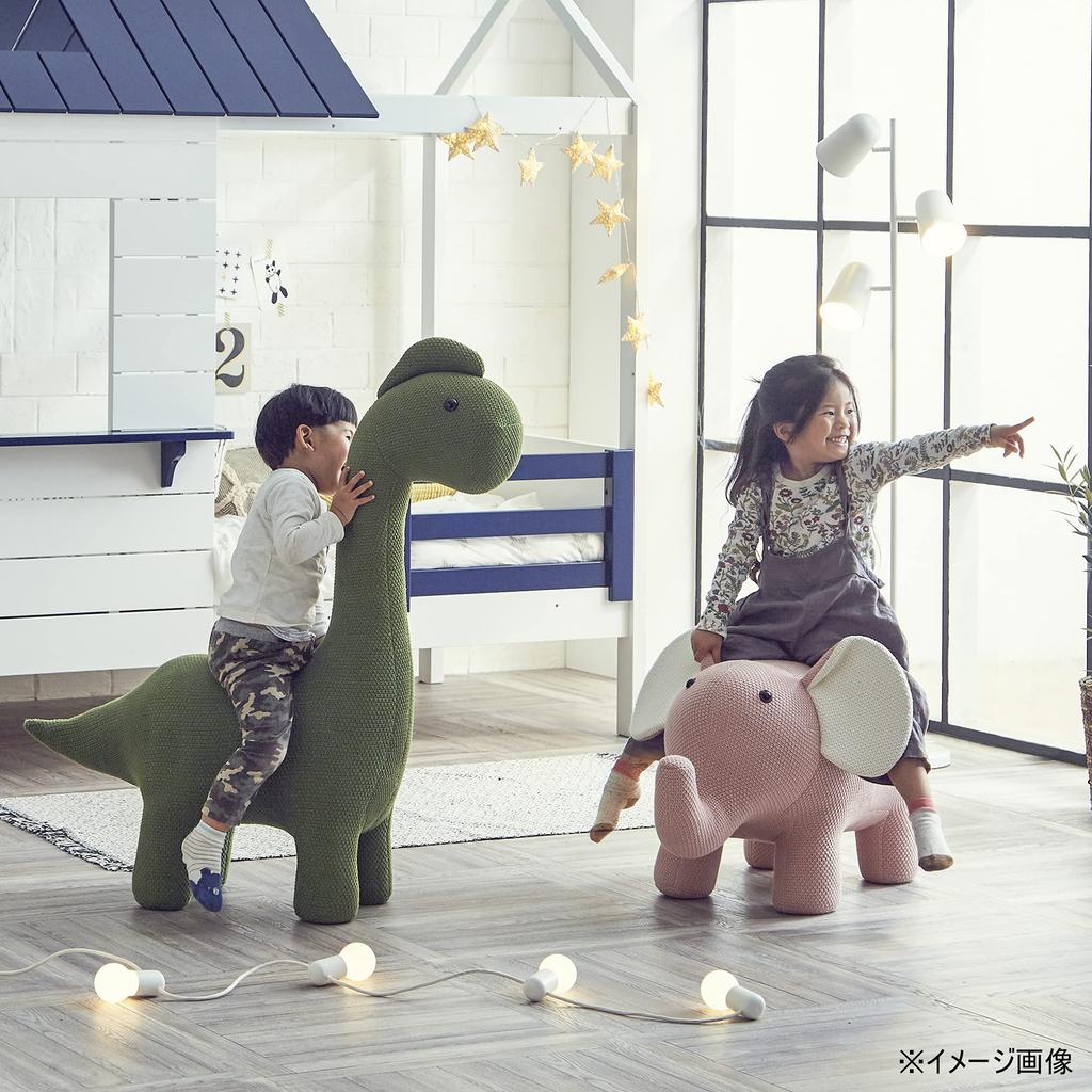 Sekikagu плюшевый табурет животное динозавр грузоподъемность 80 кг хлопок вязание зеленая ложка Me 332579