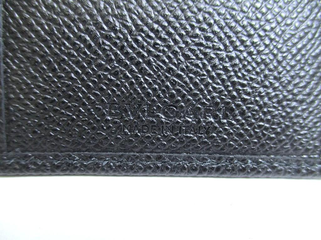 Оригинальный мужской кошелек BVLGARI Man с клапаном из черной кожи, бифолд, длинный #a897 Восстановленный