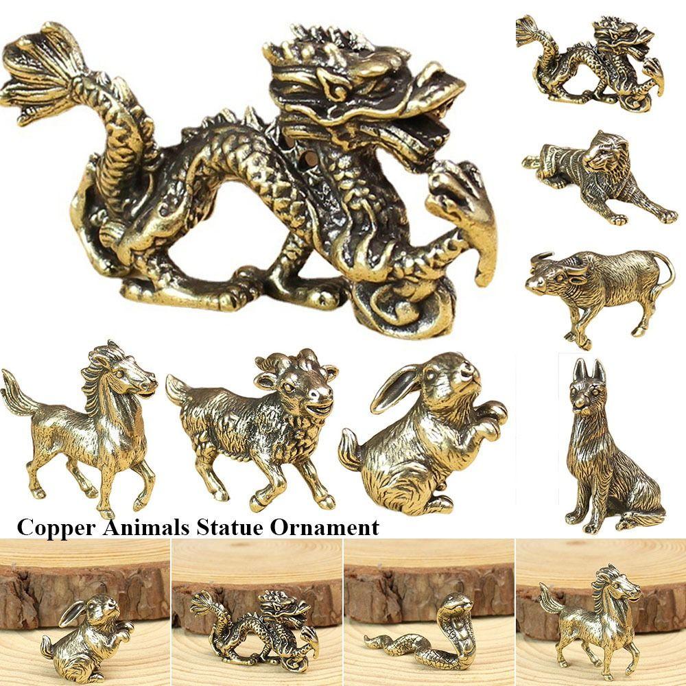 Ornaments Bull Ornament Sculpture Copper Miniatures Figurines Home Office Decoration Copper Statue