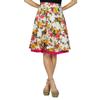 Floral Box Pleated Short Skirt Retro Pattern Skirt Indian Clothing