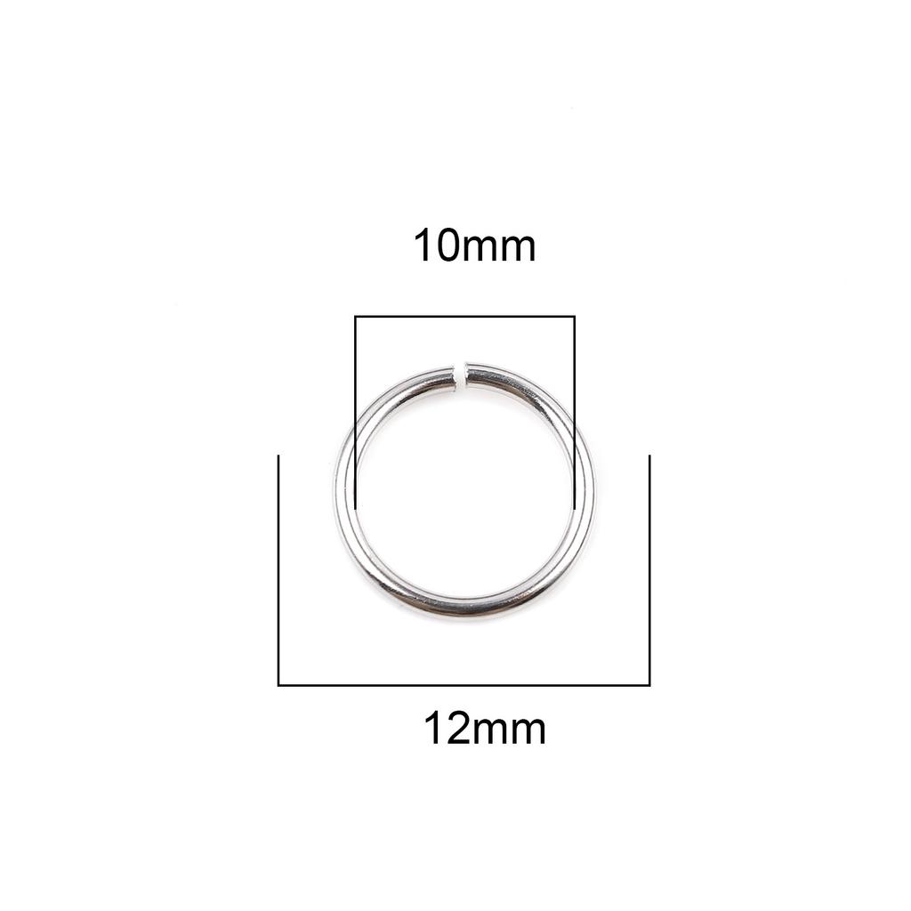 100pcs 0.5mm-1.8mm-4mm-16mm Stainless Steel Open Jump Rings Findings Round Silver Color DIY Making Keychain Necklace Jewelry