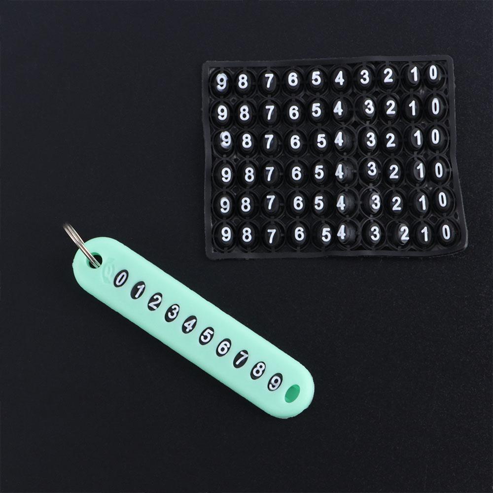 Parking Portable Key Pendant Phone Number Key Ring Anti-lost Key Chain Phone Number Plate Card