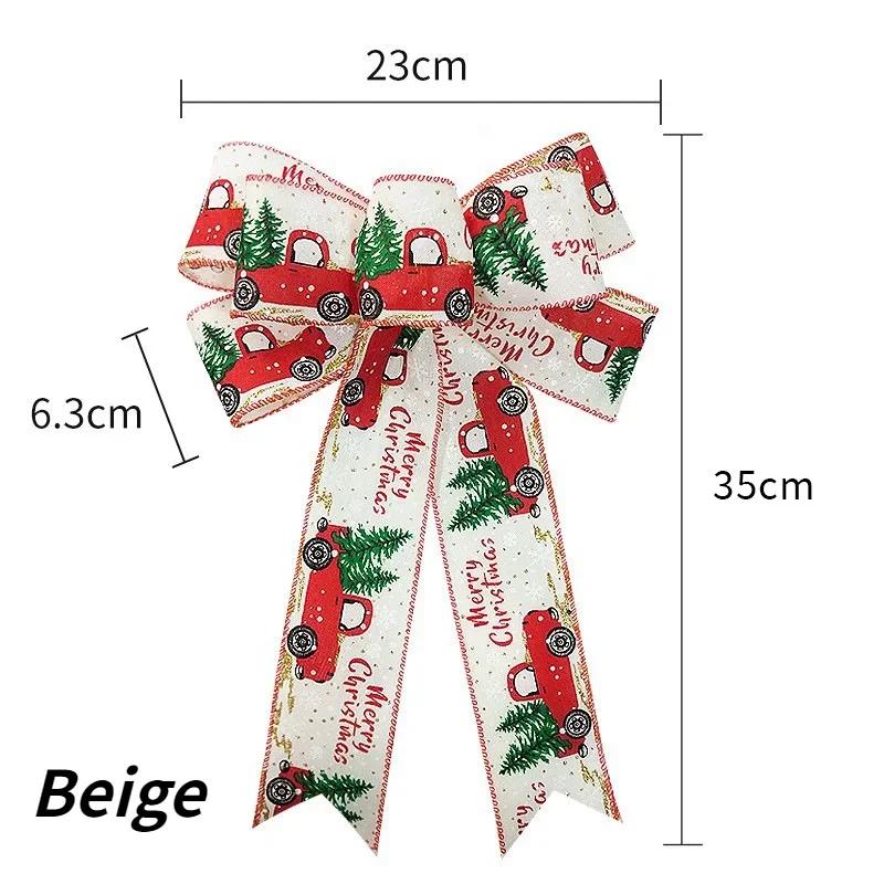 Christmas Hanging Decoration Bow Christmas Tree DIY Ornaments Home Garden Bows Gift Christmas Wedding Party Decoration Supplies
