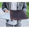 Genuine Leather MacBook Pro 15.4 16 Inch Sleeve With Wrist Strap Zipper Slim Protective Case