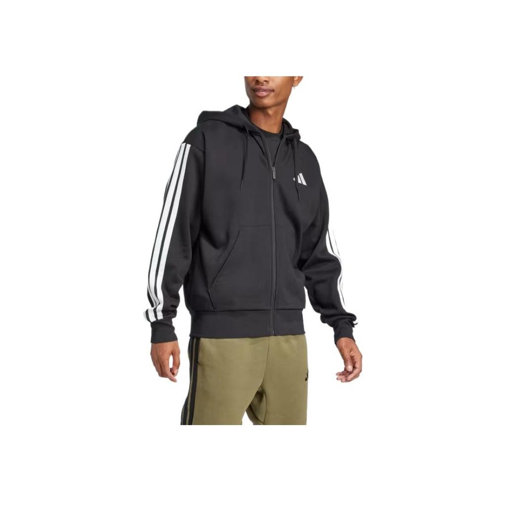adidas Essentials Полосатый минималистичный модный удобный свитшот мужской свитшот черный JD1870