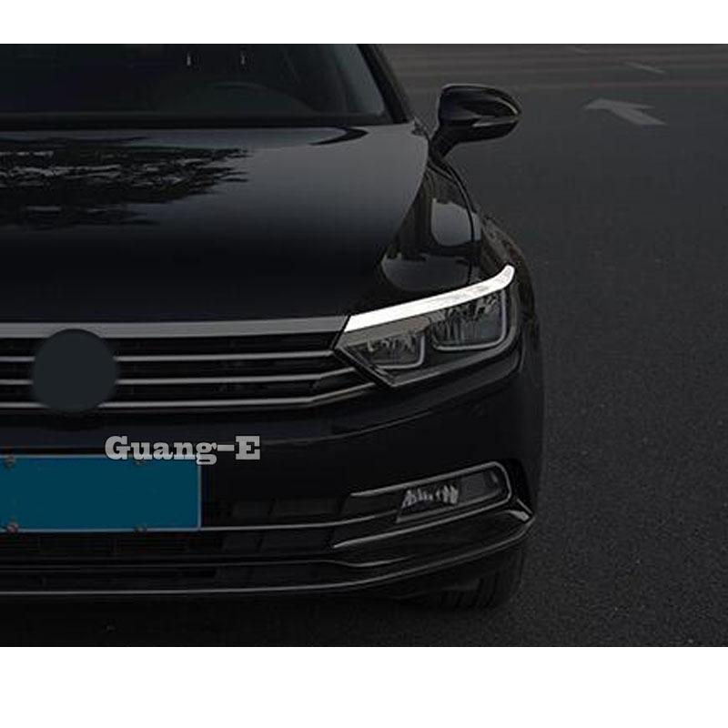 Для VW Passat B8 Variant Alltrack 2015 2016 2017 2018 Автомобильная передняя фара Рамка-бровь Накладка-молдинг