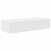 Wall Mounted Shelf with Drawers White 80 x 33 x 17 cm Engineered Wood