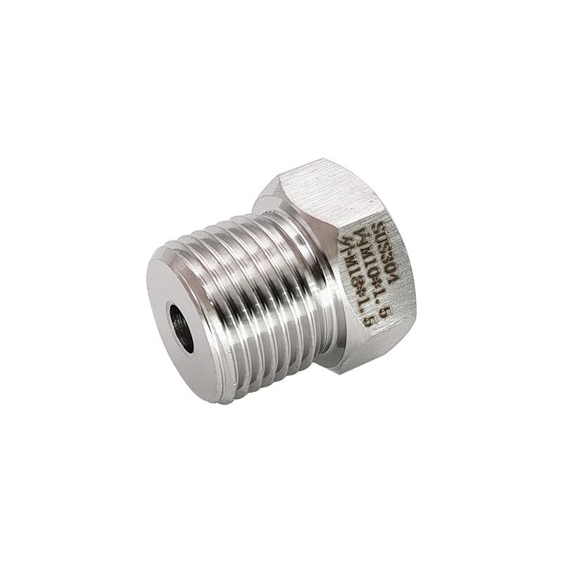 Stainless Steel 304 Metric Reducing Adapter, Female M10x1.5 to Male M18x1.5 (0885)