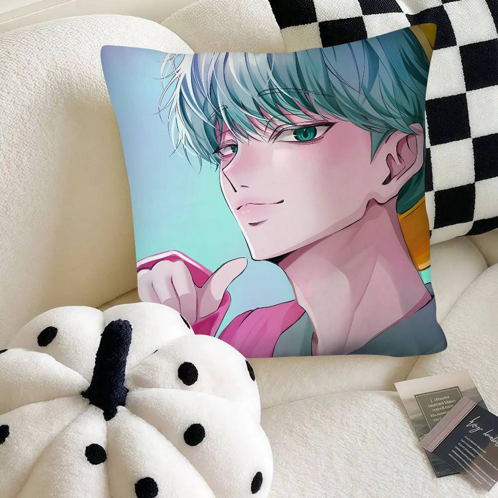 Kpop Охотники на демонов Наволочка Квадратная подушка Спальня Диван Досуг Комфортная подушка Автомобиль Дом Украшение