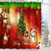 Merry Christmas Tree Bathroom  Shower Curtain  Waterproof fabric bathroom Curtain With 12 Hooks Sunflower Home Deco Free Ship