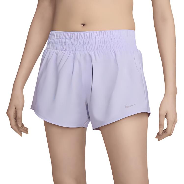 Nike Шорты женские повседневные Dry Fit One Loose средней посадки длиной три четверти Лилово-фиолетовые DX6011-512