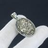 Pyrite Druzy Natural Pendant, Pyrite Druzy Gemstone Handmade 925 Sterling Silver Jewelry Pendant For Women's Gifts, Gemstone Jewelry For Her