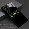 Флуоресцентный чехол для телефона с рисунком часов, 2D, для Samsung S26 S25 S24 S23 S22 S21 S20 A56 A36 A16 - Стеклянная защитная крышка