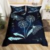 Boho Galaxy Death Moth Bedding Set Dandelion Duvet Cover Queen For Kids Boys Girls Microfiber Halloween Gothic Skull Quilt Cover