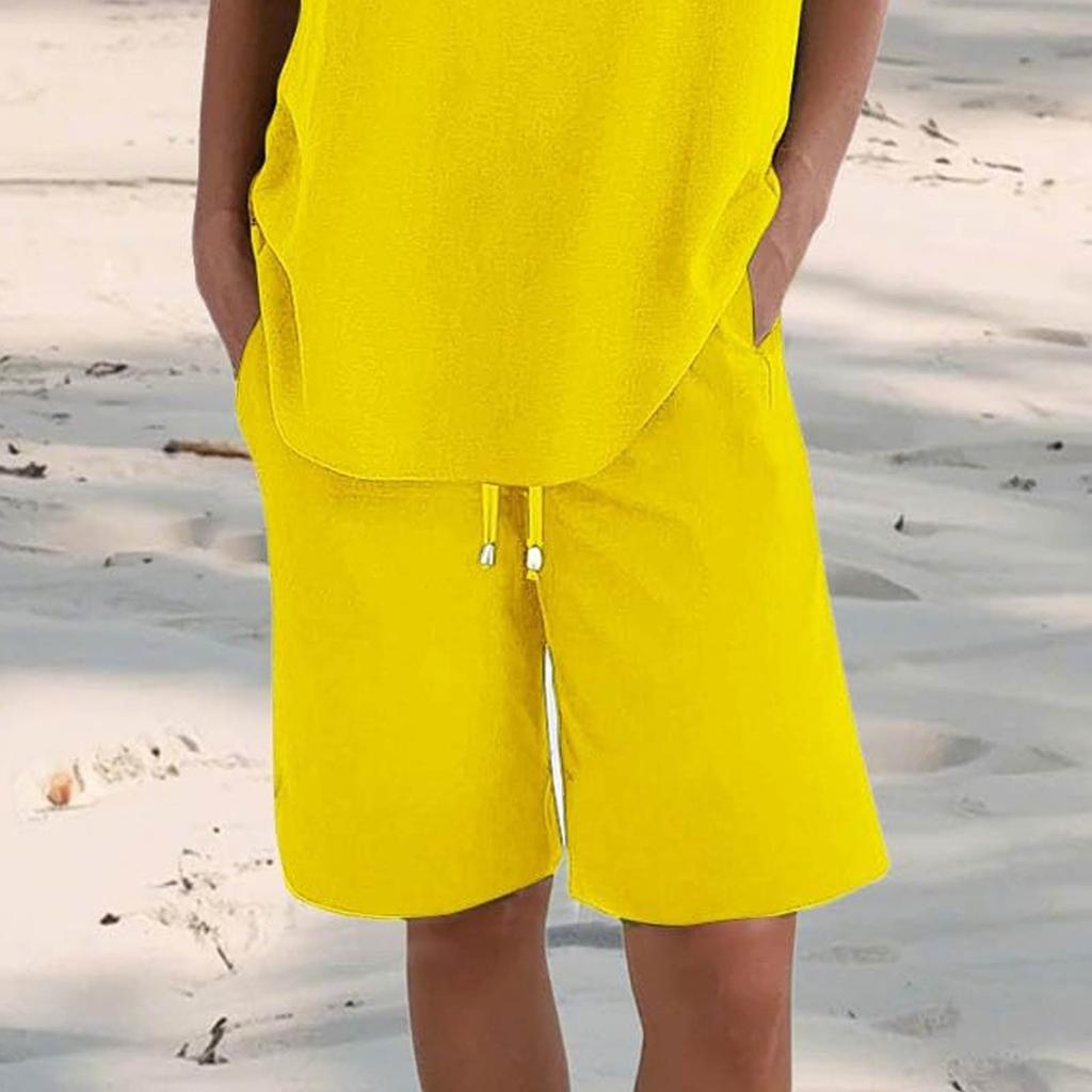 Женские повседневные летние эластичные пляжные шорты однотонные повседневные шорты