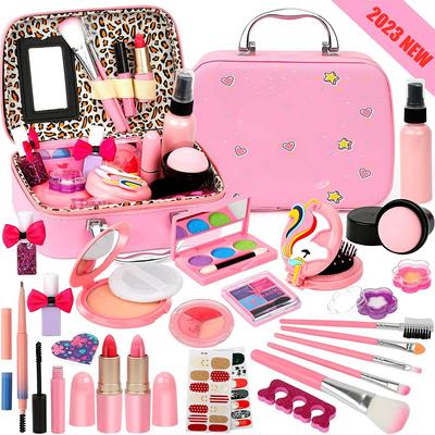 3 детских набора игрушек для макияжа, игрушки для макияжа с косметичками, косметические подарки для девочек