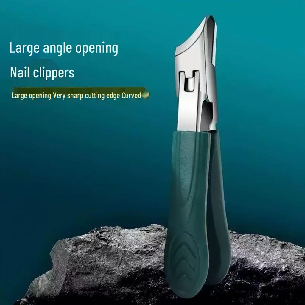 Large Anti-Splash Oblique Nail Clippers for Thick and Ingrown Nails - Household Pedicure Tool