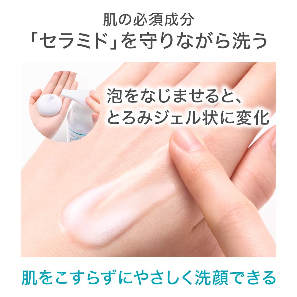 Curel Moisturizing Foam Gel Facial Cleanser [Dust Removal Formula] [100% Lotion Ingredients] [Gentle on Skin] [Foam Gel]