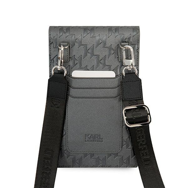 Karl Lagerfeld KLWBSAMIPG Silver Ikonik Karl Monogram Patch Handbag