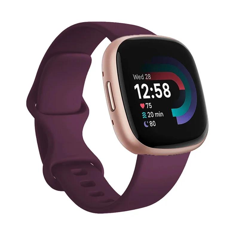 Спортивный ремешок для Fitbit Versa 3, ремешок для смарт-часов, аксессуары для браслета, ремешки для часов, мягкий силиконовый браслет для Fitbit Sense Versa3