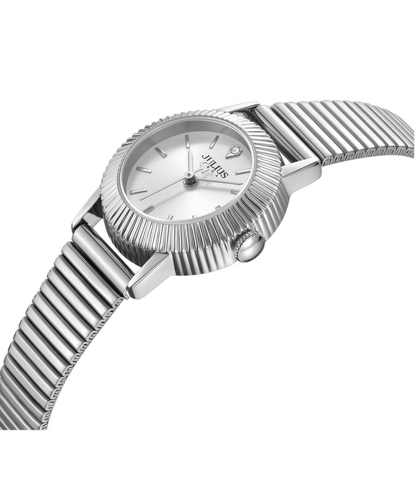 Jyullieoseu Ja-1568 Круглые часы с рифленым безелем