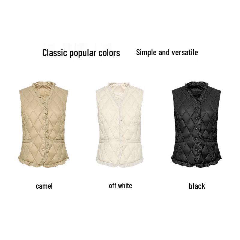 Yaya Женский легкий жилет из утиного пуха с V-образным вырезом