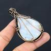 Лунный камень Драгоценный камень Чистая медная проволока Обернутая ювелирная подвеска ручной работы
