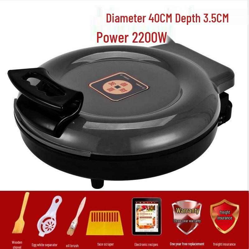 Двусторонний электрический гриль с углубленной поверхностью и функцией духовки для домашнего использования