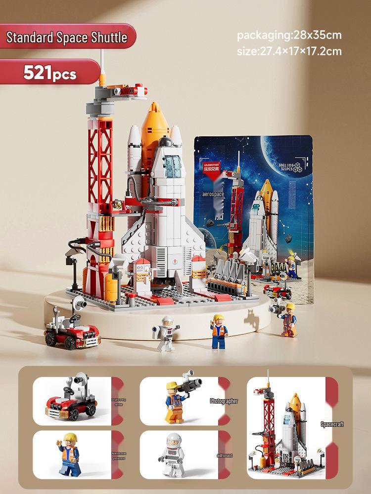 Детский конструктор космического шаттла, совместимый с LEGO, развивающая игрушка