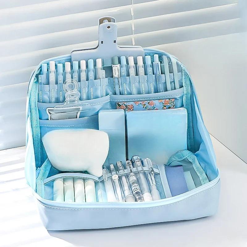 12-слойный пенал для девочек, большой пенал большой емкости, школьные канцелярские принадлежности, эстетический чехол для канцелярских принадлежностей для студентов