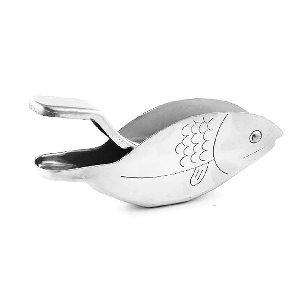 1 шт. Нержавеющая сталь Лимонодавилка для долек Лимона в форме Рыбы Ручная соковыжималка Цитрусовая Лайм Апельсин Фруктовый пресс Ручная дробилка для сока