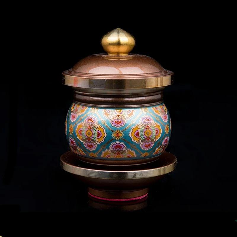 Алюминиевый сплав Чаша для воды Подношение Буддийские фонари Ваза Поднос для фруктов Подставка для свечи Церковная трубка Буддийские принадлежности Домашний декор