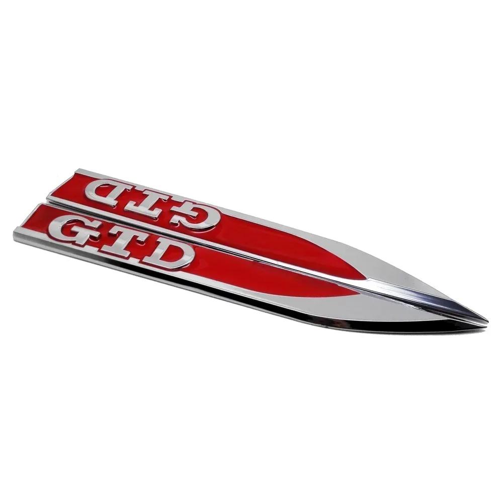 BRP1 For VOLKSWAGEN VW GTI Metal Car Fender Side Emblem Sticker Rear Trunk Badge for Volkswagen VW GTD BORA GOLF JETTA MK4 PASSAT Pol oq2