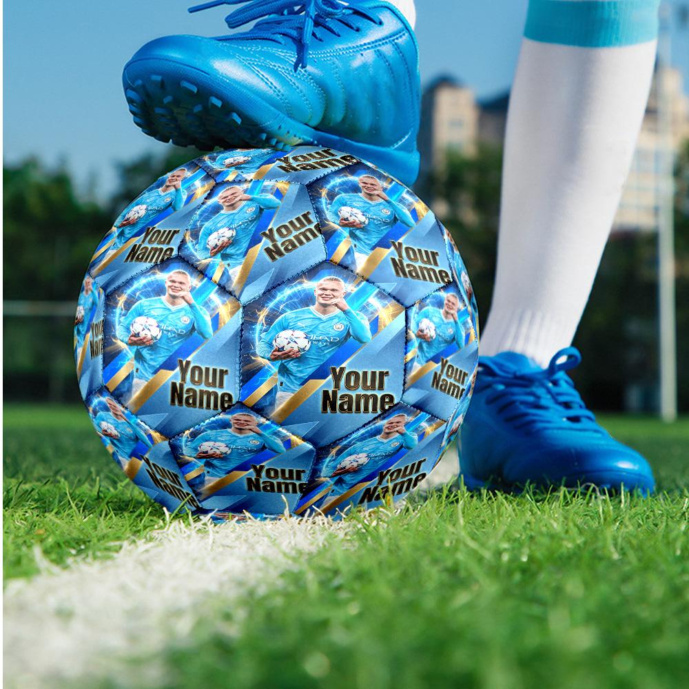 Erling Haaland Fashion Size 5 Football Wearproof Non‑Slip Soccer Ball For Sports Training Entertainment Use