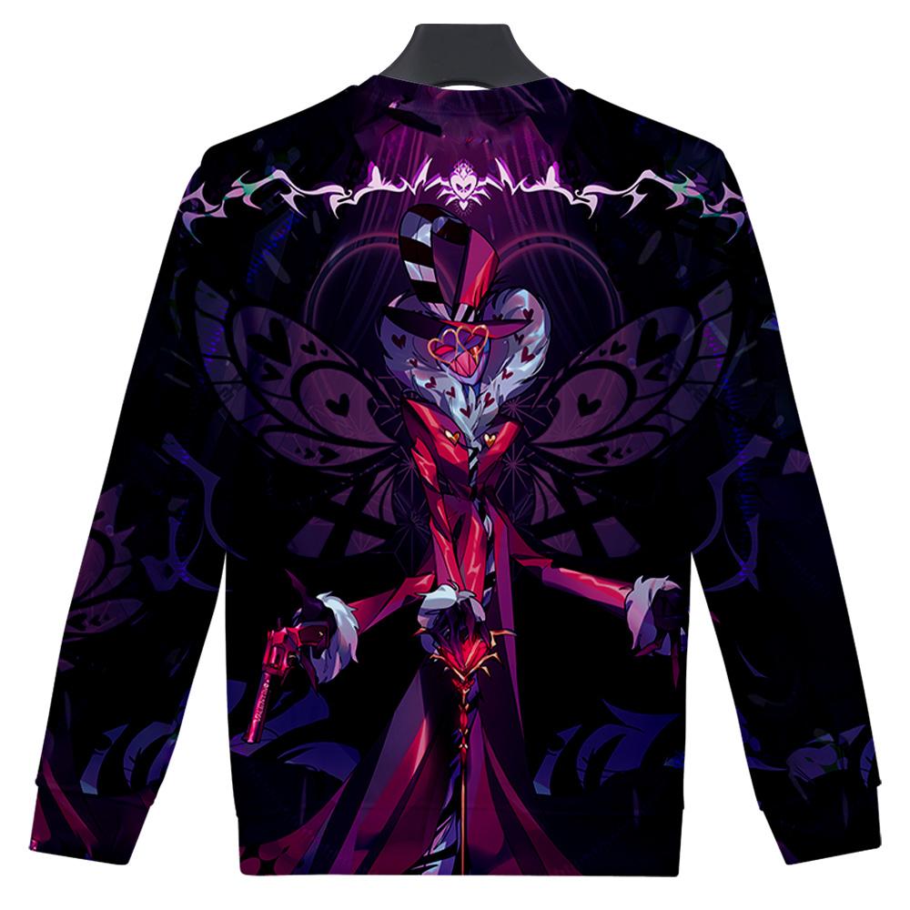 Women Men's Hazbin Hotel Anime Print Hoodies Round Neck Hooded Sweatshirts Man Travel Pullover Male Top Streetwear Outdoor Tracksuit