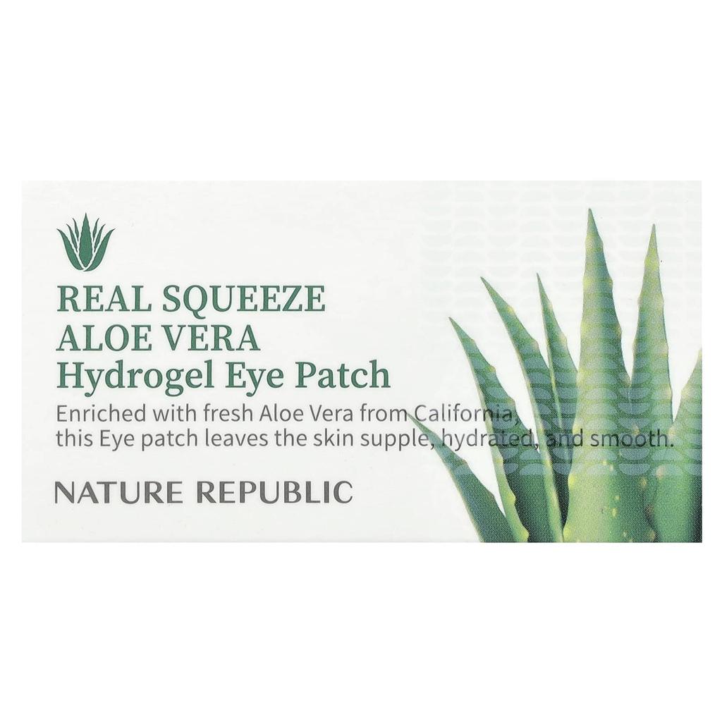 Real Squeeze, Aloe Vera Hydrogel Eye Patch, 60 Sheets, 70G(2.46Oz)