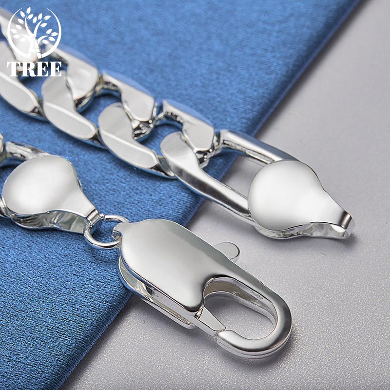 Ювелирные изделия из стерлингового серебра 925 пробы с боковой цепочкой диаметром 12 мм