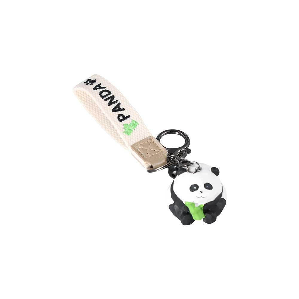 Брелок для ключей в виде панды из смолы с имитацией панды, имитация резьбы по дереву, сумка с цепочкой для ключей в виде панды, аксессуары