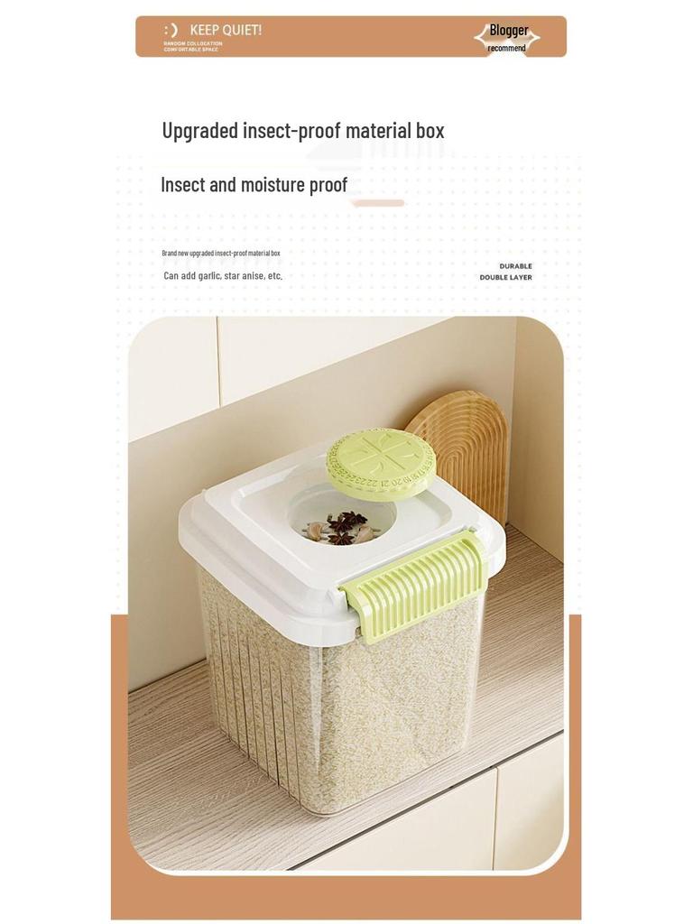 Герметичный контейнер для хранения риса и зерна, защищенный от насекомых