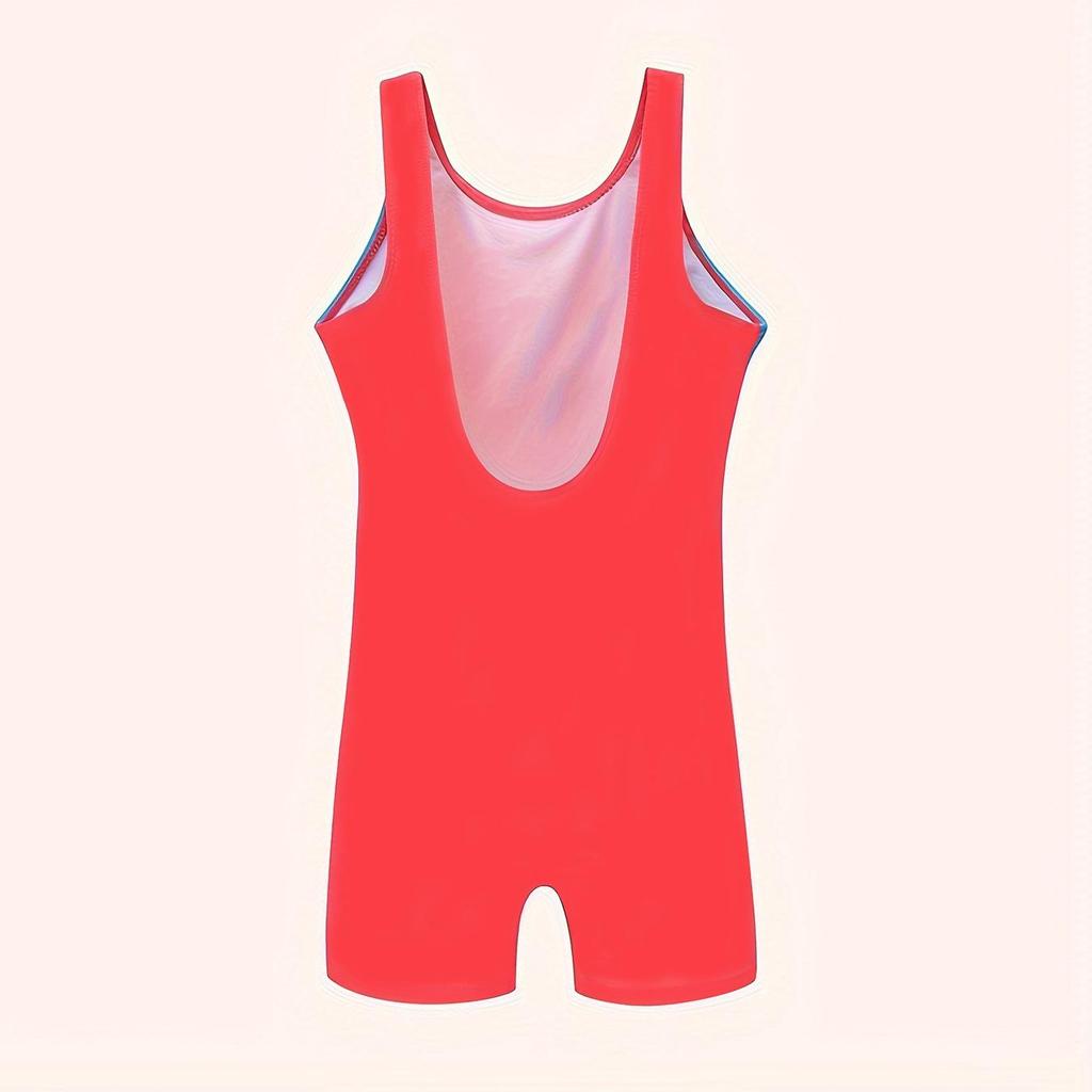 Girls' Sun Protection One-Piece Swimsuit: Quick-Dry, Professional Training Suit for Kids