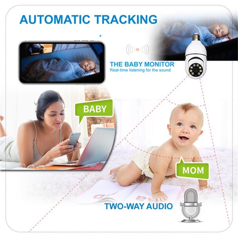 LS VISION 1080P 360° WiFi Wireless Surveillance Camera RC Night Vision Automatic Body Tracking Alarm 8x Digital Zoom Security Baby Monitor